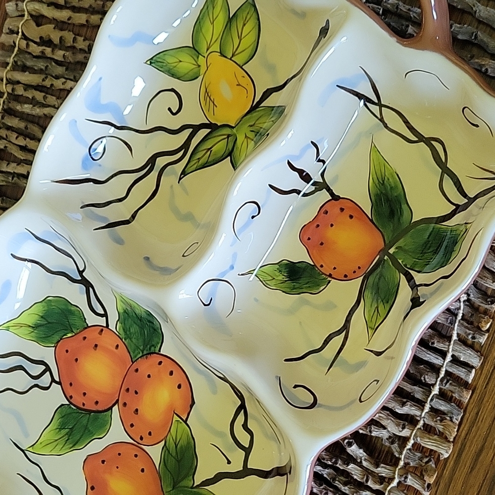 Vintage serving dish, 3 compartment - Picture 2 of 6